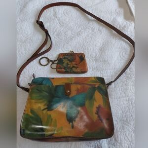 Patricia Nash Watercolor Butterfly Shoulder/Cross Body Bag
